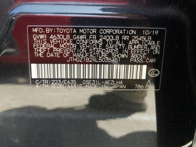 2020 LEXUS IS 350 F-S JTHGZ1B2XL5035451