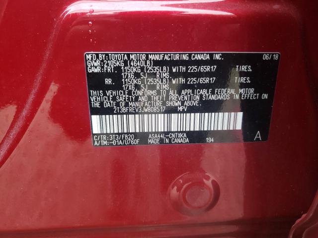 2018 TOYOTA RAV4 LE 2T3BFREV3JW808517