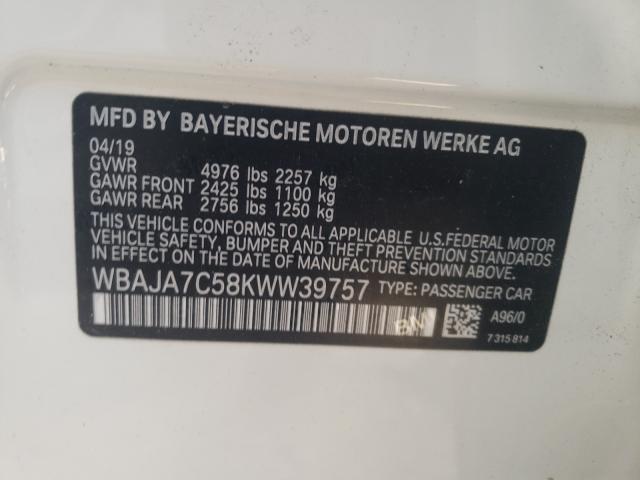 2019 BMW 530 XI WBAJA7C58KWW39757
