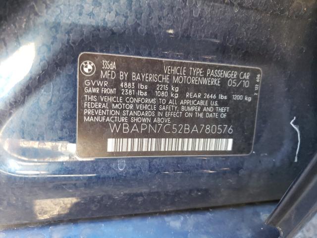 2011 BMW 335 D WBAPN7C52BA780576