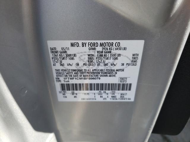 2011 FORD F150 1FTMF1CM1BFB96079