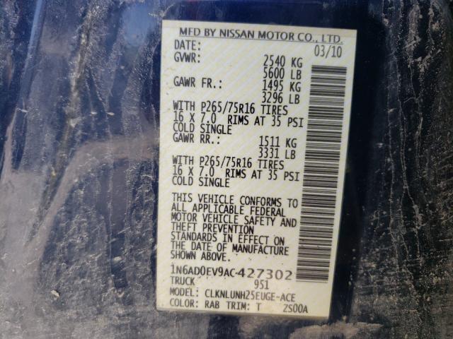 2010 NISSAN FRONTIER C 1N6AD0EV9AC427302