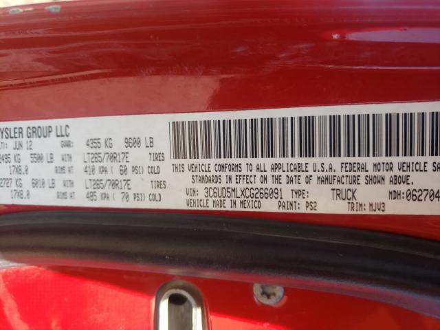 2012 DODGE RAM 3500 L 3C6UD5MLXCG266091