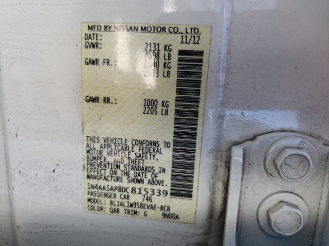 2013 NISSAN MAXIMA S 1N4AA5AP8DC815339