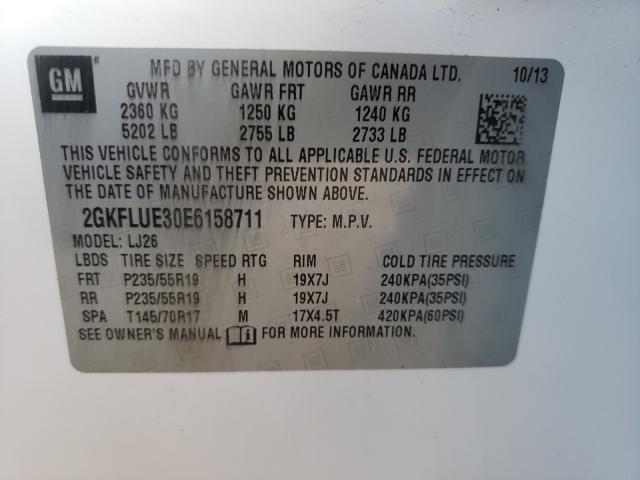 2014 GMC TERRAIN DE 2GKFLUE30E6158711