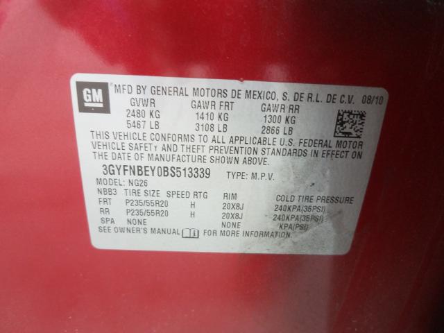 2011 CADILLAC SRX PERFOR 3GYFNBEY0BS513339