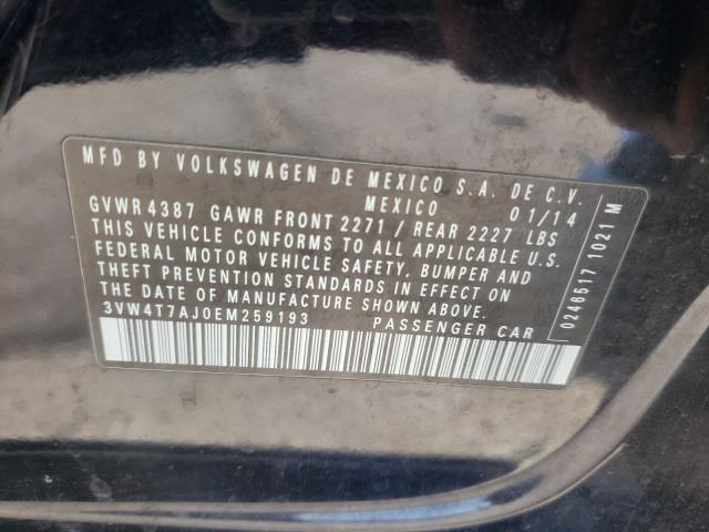 2014 VOLKSWAGEN JETTA GLI 3VW4T7AJ0EM259193