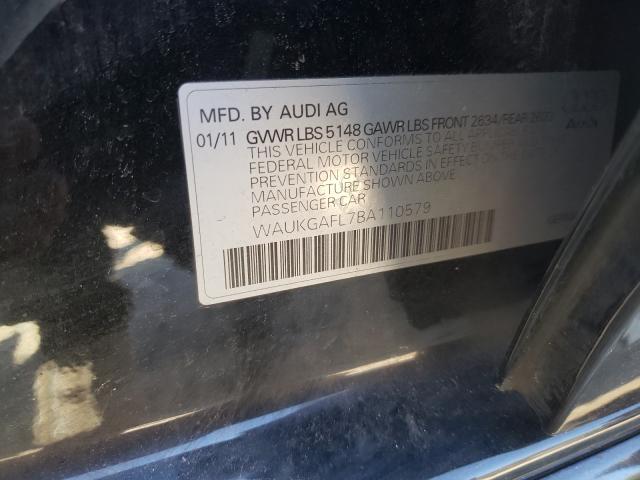 2011 AUDI S4 PRESTIG WAUKGAFL7BA110579