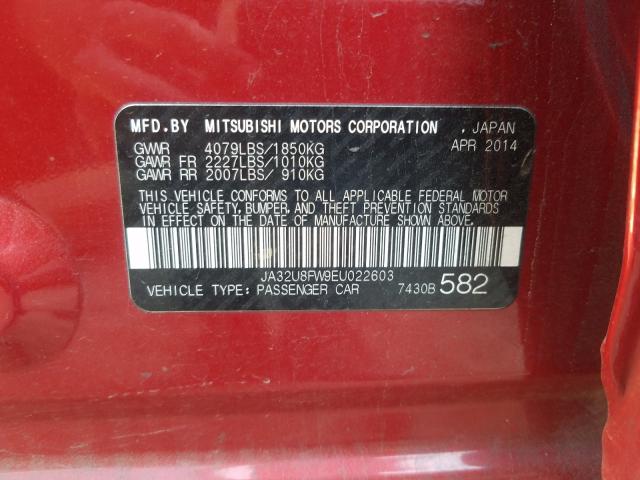 2014 MITSUBISHI LANCER GT JA32U8FW9EU022603