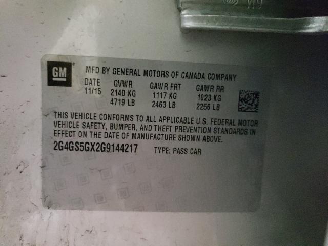 2016 BUICK REGAL PREM 2G4GS5GX2G9144217