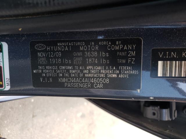 2010 HYUNDAI ACCENT GLS KMHCN4AC4AU460508