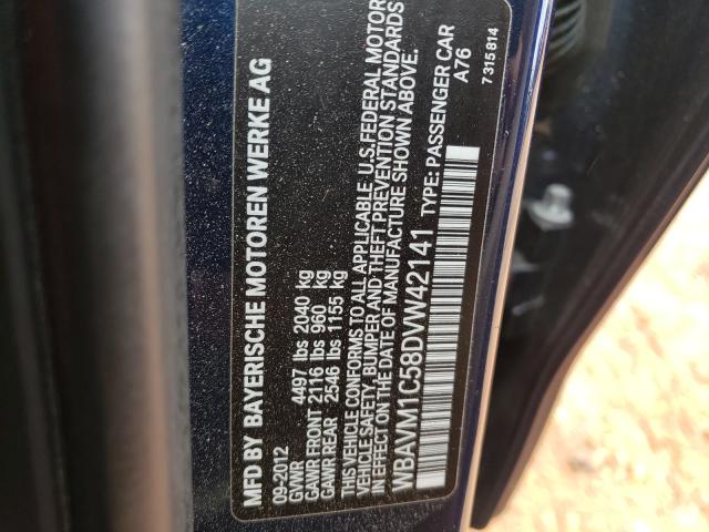 2013 BMW X1 SDRIVE2 WBAVM1C58DVW42141