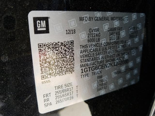 2019 GMC CANYON SLE 1GTG6CEN2K1202080