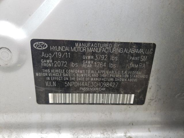 2012 HYUNDAI ELANTRA GL 5NPDH4AE3CH098427