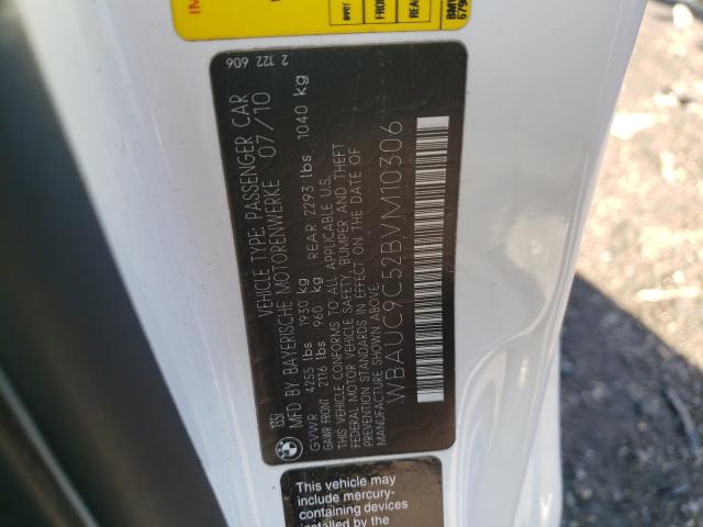 2011 BMW 135 I WBAUC9C52BVM10306