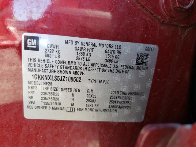 2018 GMC ACADIA DEN 1GKKNXLS5JZ108602