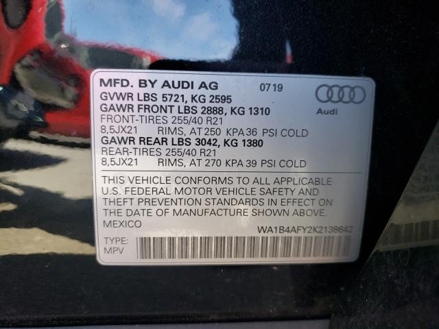2019 AUDI SQ5 PREMIU WA1B4AFY2K2138642