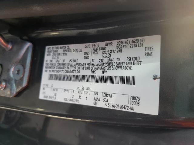 2016 FORD ESCAPE S 1FMCU0F71GUA97326