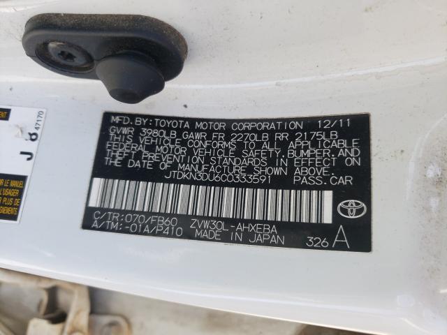 2012 TOYOTA PRIUS V JTDKN3DU6C0333591