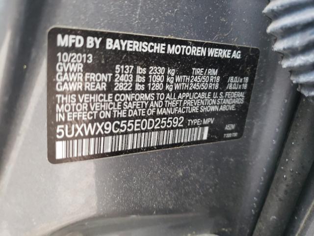 2014 BMW X3 XDRIVE2 5UXWX9C55E0D25592