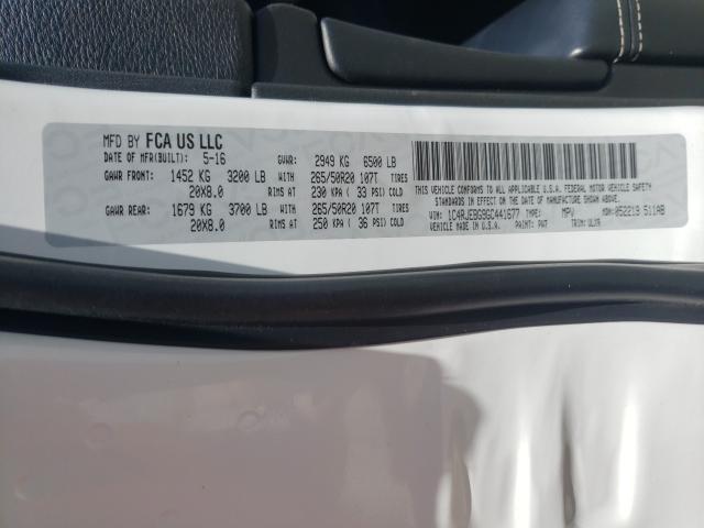 2016 JEEP GRAND CHER 1C4RJEBG9GC441677