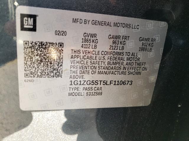 2020 CHEVROLET MALIBU RS 1G1ZG5ST5LF110673