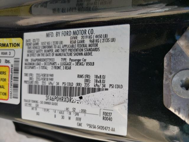 2013 FORD FUSION SE 3FA6P0HRXDR272933