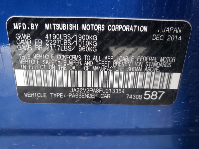 2015 MITSUBISHI LANCER SE JA32V2FW8FU013354