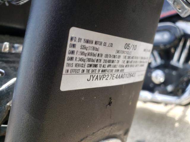 2010 YAMAHA XV1900 CU JYAVP27E4AA012643