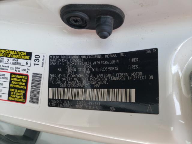 2019 TOYOTA SIENNA SE 5TDXZ3DC6KS978917