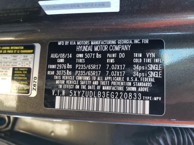 2014 HYUNDAI SANTA FE S 5XYZUDLB3EG220833