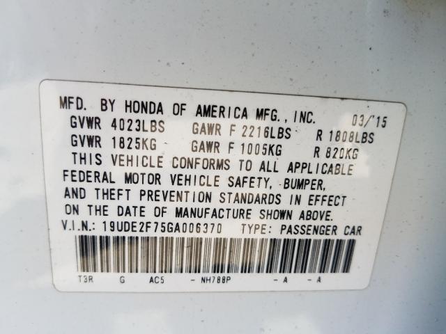 2016 ACURA ILX PREMIU 19UDE2F75GA006370
