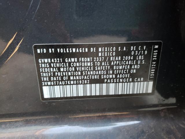 2019 VOLKSWAGEN GTI S 3VW6T7AU7KM019282