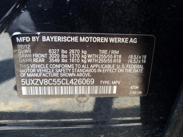 2012 BMW X5 XDRIVE5 5UXZV8C55CL426069