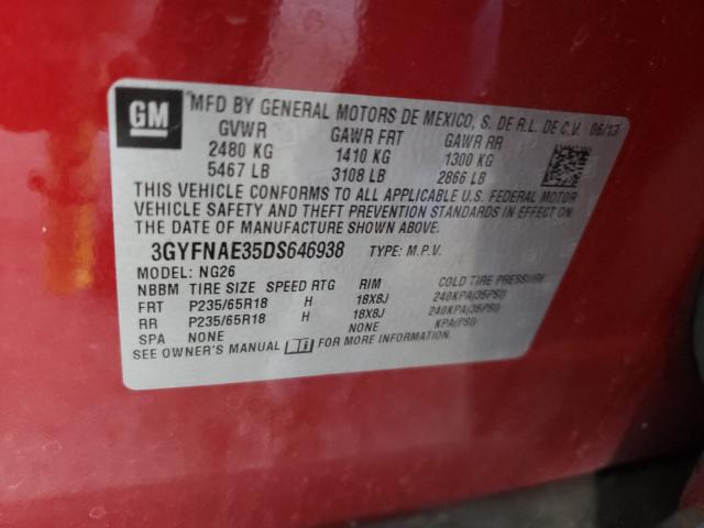 2013 CADILLAC SRX 3GYFNAE35DS646938