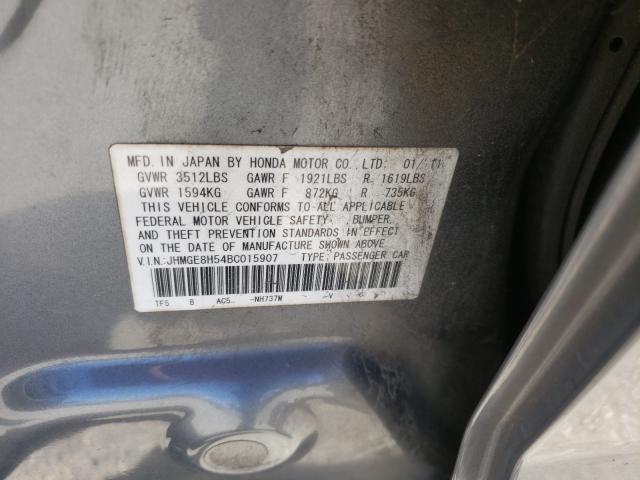 2011 HONDA FIT SPORT JHMGE8H54BC015907