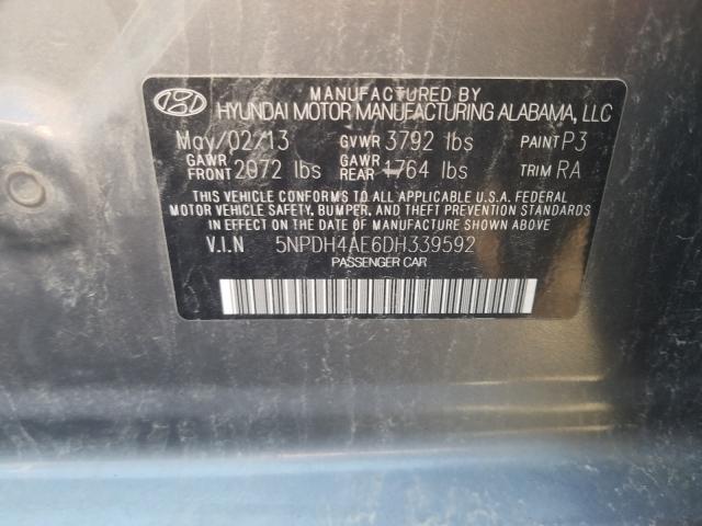 2013 HYUNDAI ELANTRA GL 5NPDH4AE6DH339592