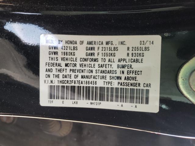 2014 HONDA ACCORD EXL 1HGCR2F87EA186456
