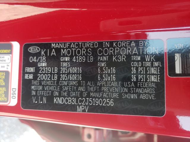 2018 KIA NIRO FE KNDCB3LC2J5190256