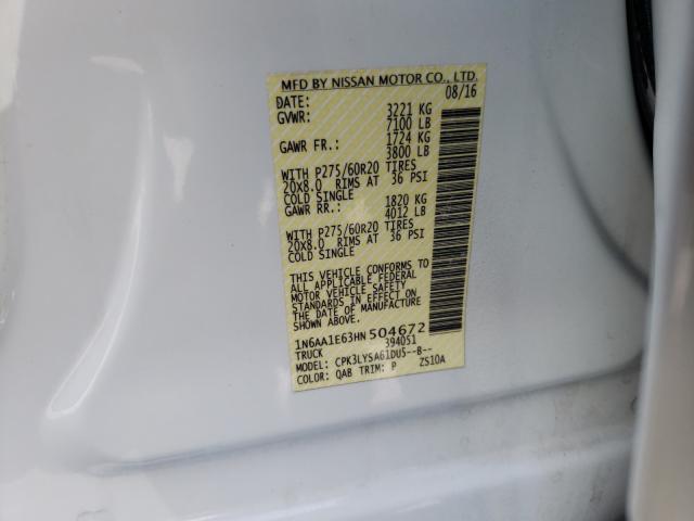 2017 NISSAN TITAN SV 1N6AA1E63HN504672