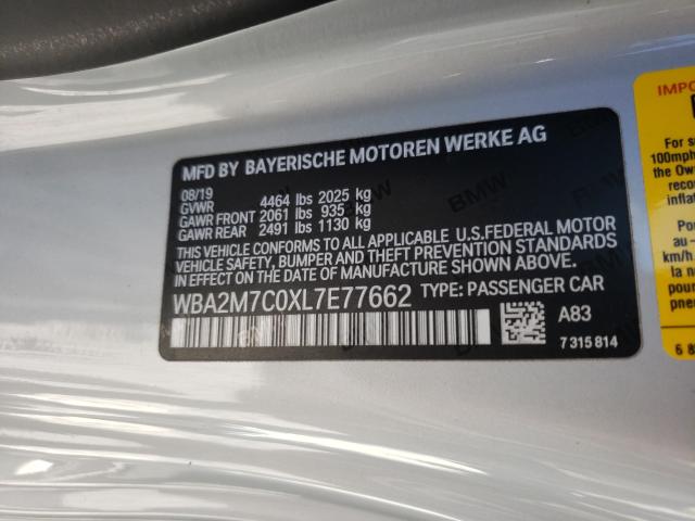2020 BMW 230I WBA2M7C0XL7E77662