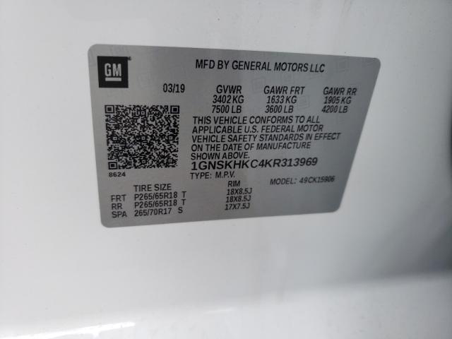 2019 CHEVROLET SUBURBAN K 1GNSKHKC4KR313969