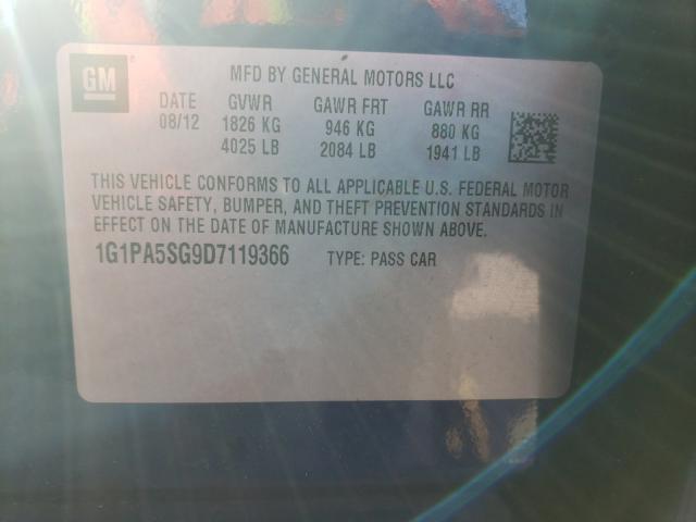 2013 CHEVROLET CRUZE LS 1G1PA5SG9D7119366