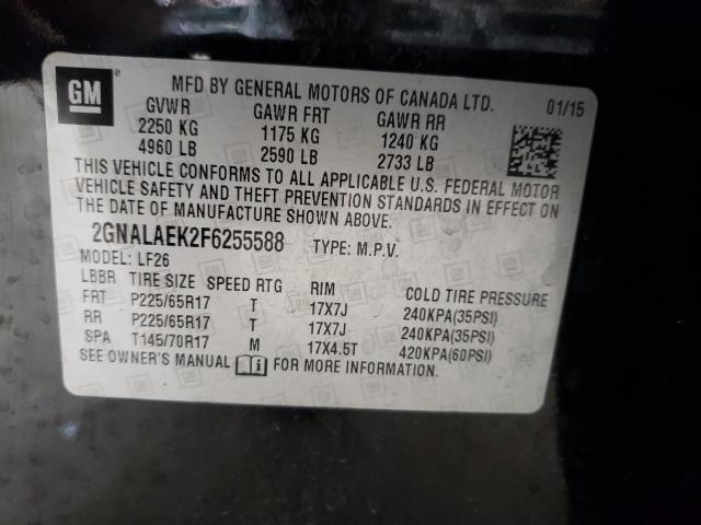 2015 CHEVROLET EQUINOX LS 2GNALAEK2F6255588
