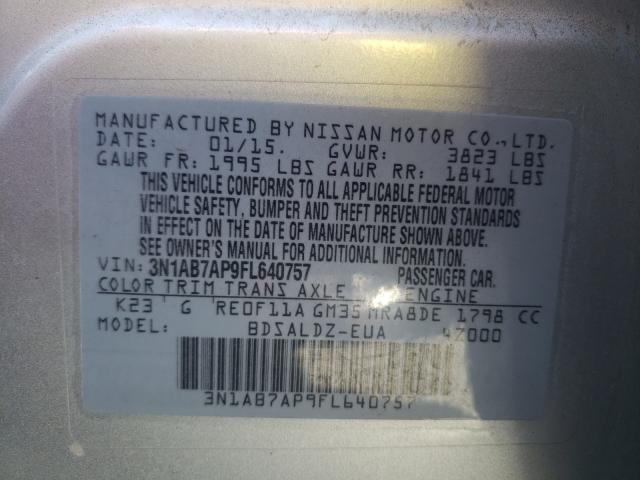 2015 NISSAN SENTRA S 3N1AB7AP9FL640757