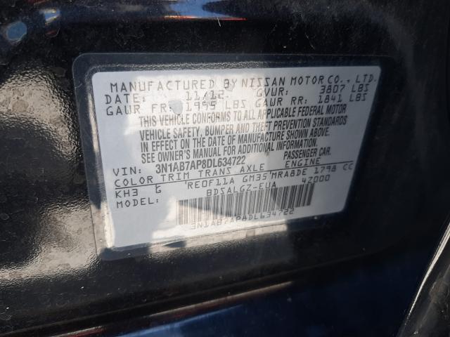 2013 NISSAN SENTRA S 3N1AB7AP8DL634722