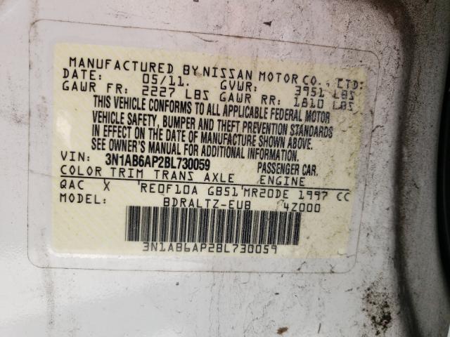 2011 NISSAN SENTRA 2.0 3N1AB6AP2BL730059