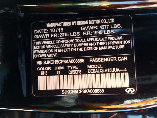 2019 INFINITI QX30 PURE SJKCH5CP8KA008885