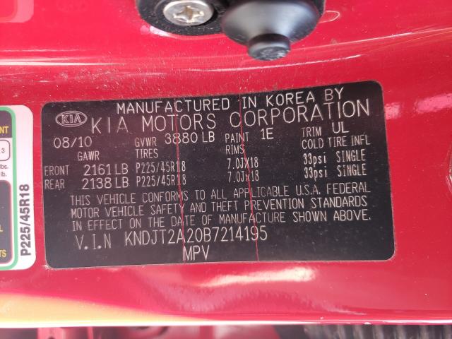 2011 KIA SOUL +/!/S KNDJT2A20B7214195