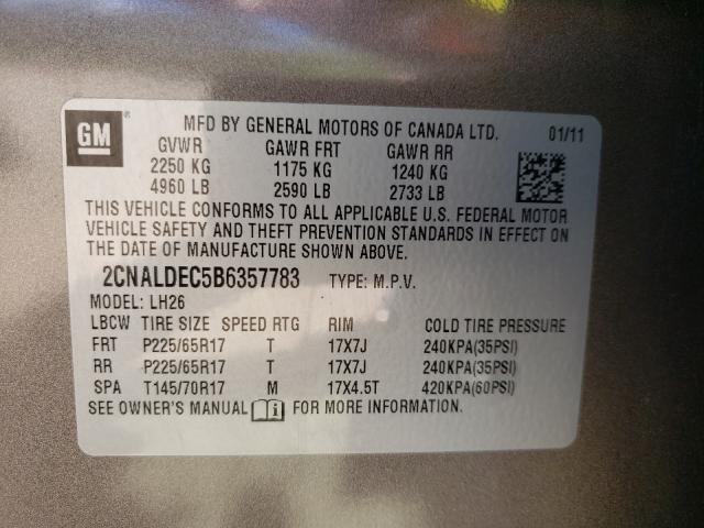 2011 CHEVROLET EQUINOX LT 2CNALDEC5B6357783